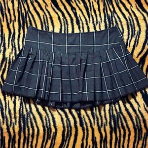 Tripp NYC Black Checkered Skater Skirt